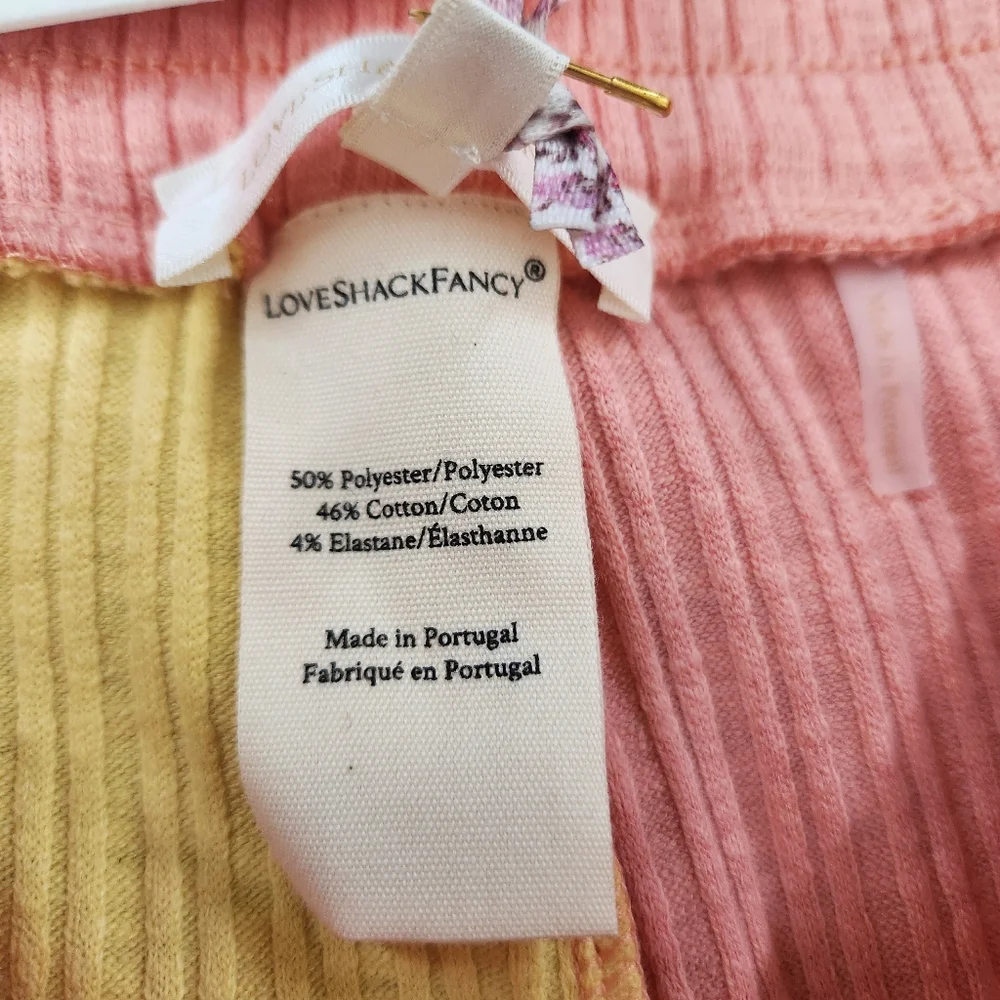 LoveShackFancy Matching Citrus Cupcake Ribbed Set In Pink & Yellow Women's‎ XL